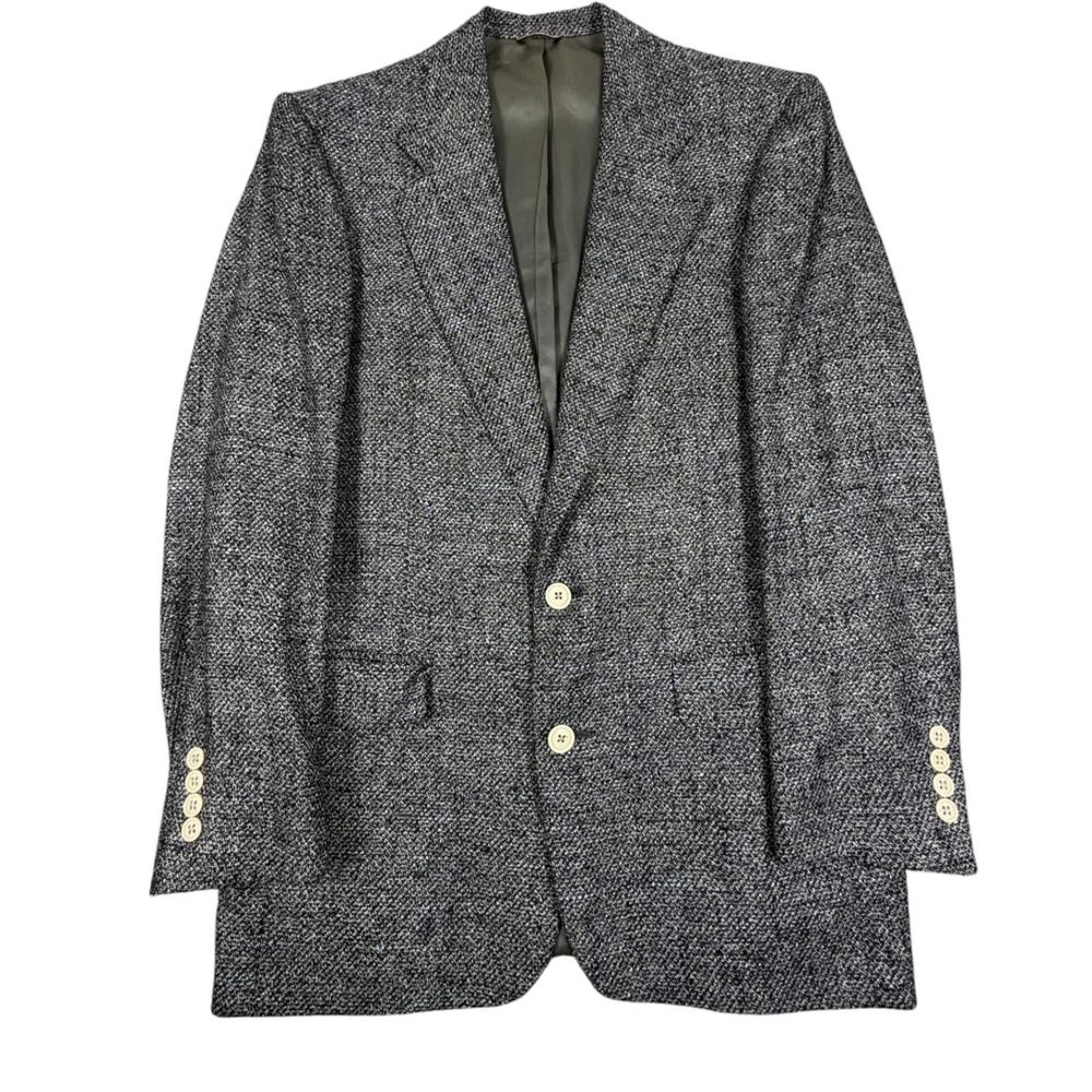 Christian Dior Monsieur Men Blazer 100% Silk Barley Gray Blue 38R